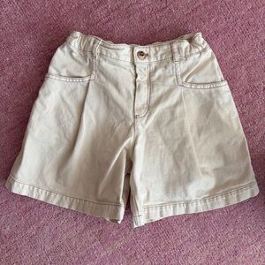 Brunello Cucinelli Girls Khaki Beige Baggy Denim Shorts